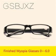 Женские Мужские готовые очки для близорукости простые студенческие короткие очки для коррекции зрения очки по рецепту-1,0-1,5-2,0-2,5-6,0