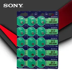 15 шт. sony 100% оригинал 317 SR516SW SR516 1,55 в Серебряная оксидная Кнопка сотового монета высокомощный аккумулятор калькулятор автомобильный пульт