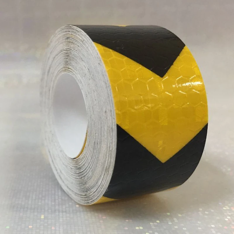 25mm x 5m Safety Mark Reflective tape stickers car-styling Self Adhesive Warning Tape Automobiles Motorcycle Reflective Film