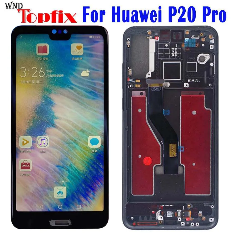 

TFT Huawei P20 Pro LCD Display Touch Screen Digitizer Assembly P20 Pro display with frame 6.1" For Huawei p20 pro screen Replace