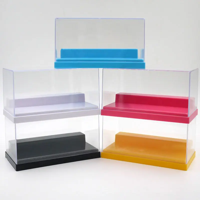 Акриловый Пластиковый Дисплей Чехол Perspex коробка пылезащитный самосборочный Защитная Модель Фигурки Коллекция хранения