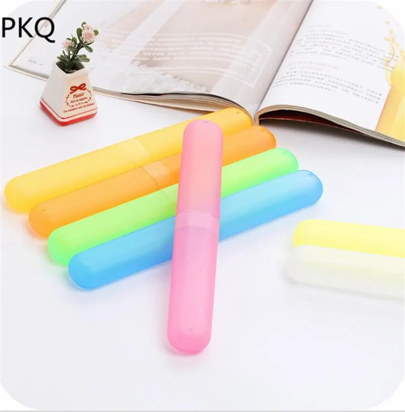 

Hot 1PC Portable Toothbrushes Cover Travel Hiking Camping Toothbrush Case Packaging Box Health Tooth Brushes Protector Gift Box
