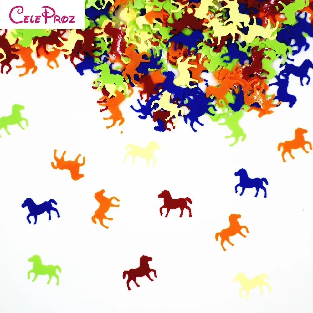 

15g Horse Table Confetti Little Pony Confetti Sequin Brown Black Unicorn Party Table Centerpiece Decoration Confetti Supplies