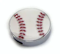 

(20 , 50)PCS/lot 8MM Baseball Slide Charms DIY Alloy Sport Accessories Fit For 8mm Wristband Keychains Fashion Jewelrys