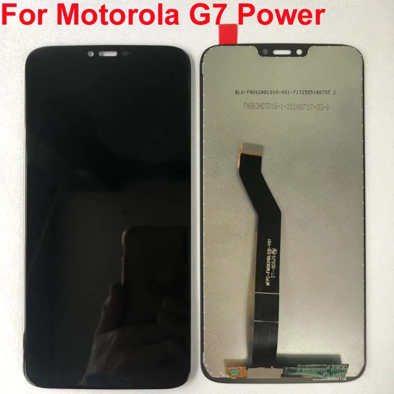 Тест для Motorola Moto G7 power ЖК-дисплей сенсорный экран Сенсорная панель digisiter сборка 6,2 ''для Moto G7 power