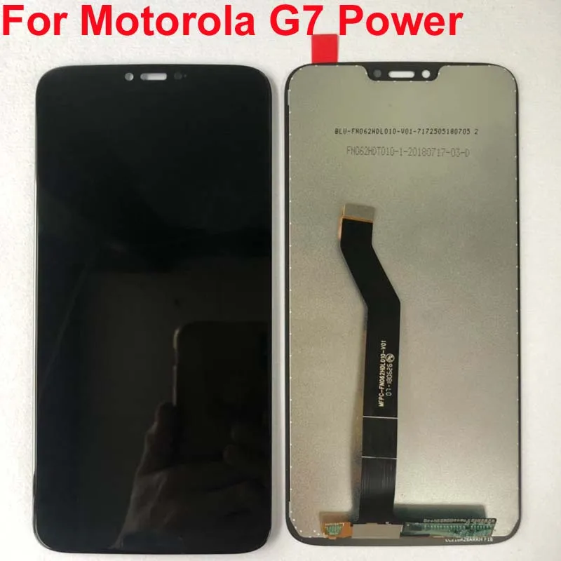 

100% Original TEST For Motorola Moto G7 Power LCD Display Touch screen sensor Panel Digiziter assembly 6.2'' For Moto G7power