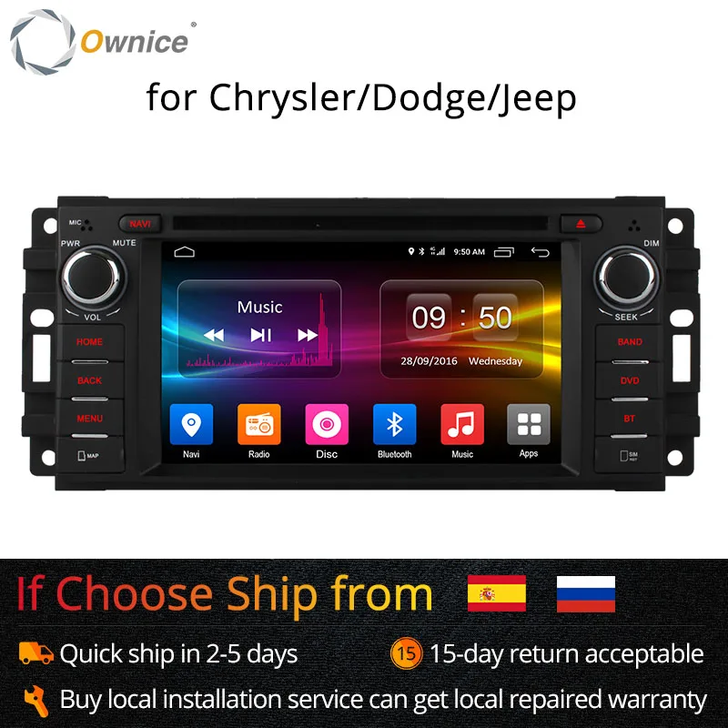 Excellent Ownice C500 Android 6.0 Octa Core car dvd player for Jeep grand wrangler 2015 patriot compass journey gps navi radio 4G LTE SIM 0