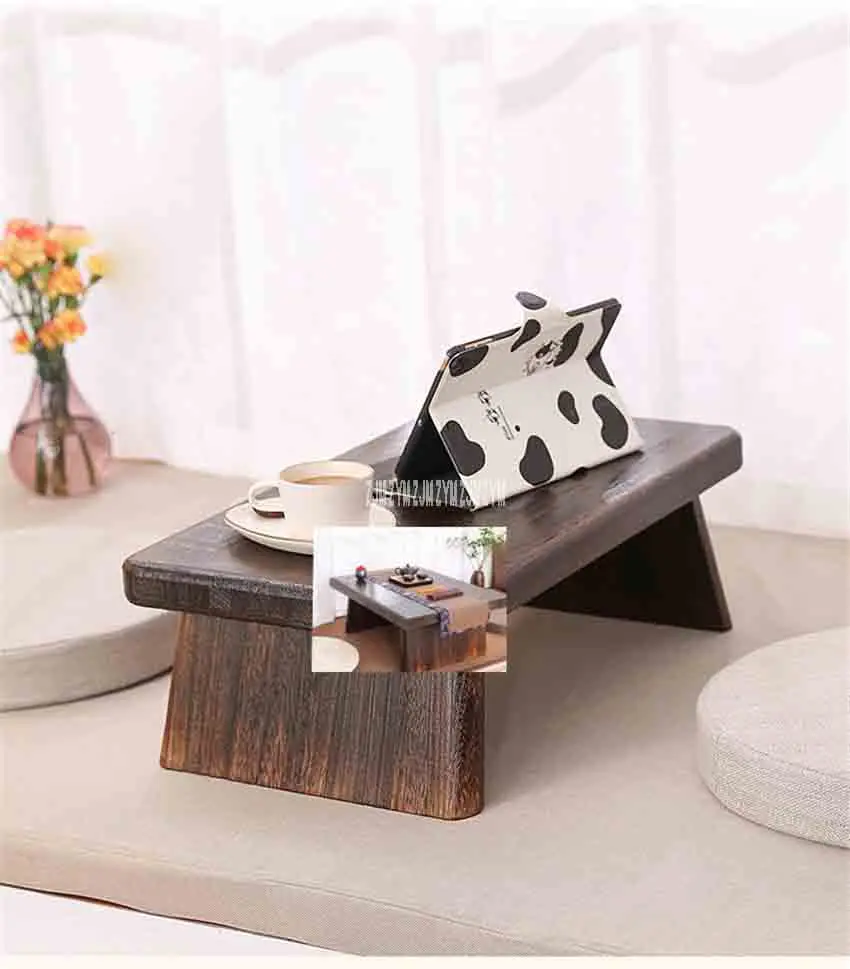 Японский стиль, антикварный чайный столик из цельного дерева, Маленький журнальный столик татами, мебель из твердой древесины пауловнии, низкий чайный столик для гостиной