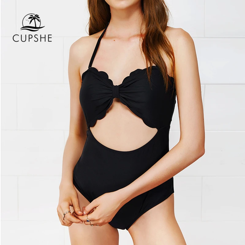 cupshe cut to it shell swimsuit