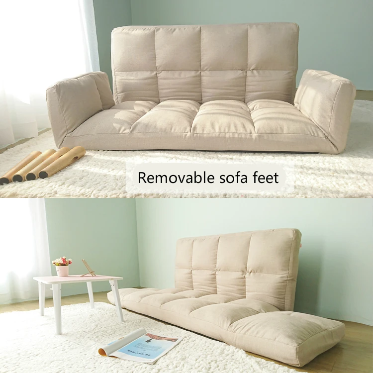 Современный простой складной ленивый диван для гостиной, стул для спальни, тканевый художественный съемный регулируемый диван с спинкой для двойных человек