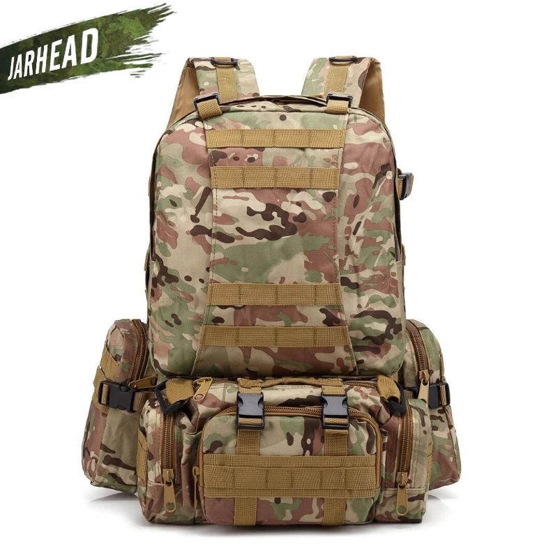 

Outdoor Waterproof Tactical Camouflage Backpack Men Women Army Military Hiking Trekking Rucksack 600D Camping Climbing Sport Bag