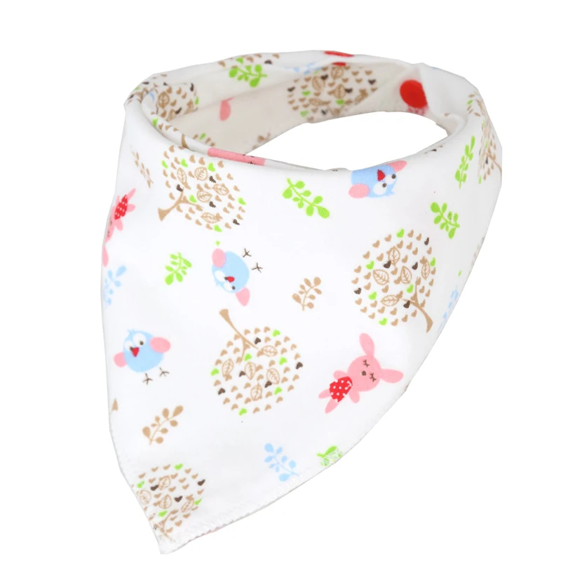 Double Layers Cotton waterproof Baby Bibs Baby Bandana Bibs Burp Cloths Newborn Triangle Scarf character Animal Towel Stuff