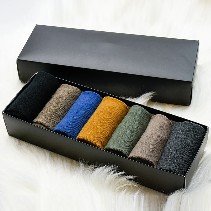 Мужские носки Socks7 весенние новые в подарочной коробке длинные модные