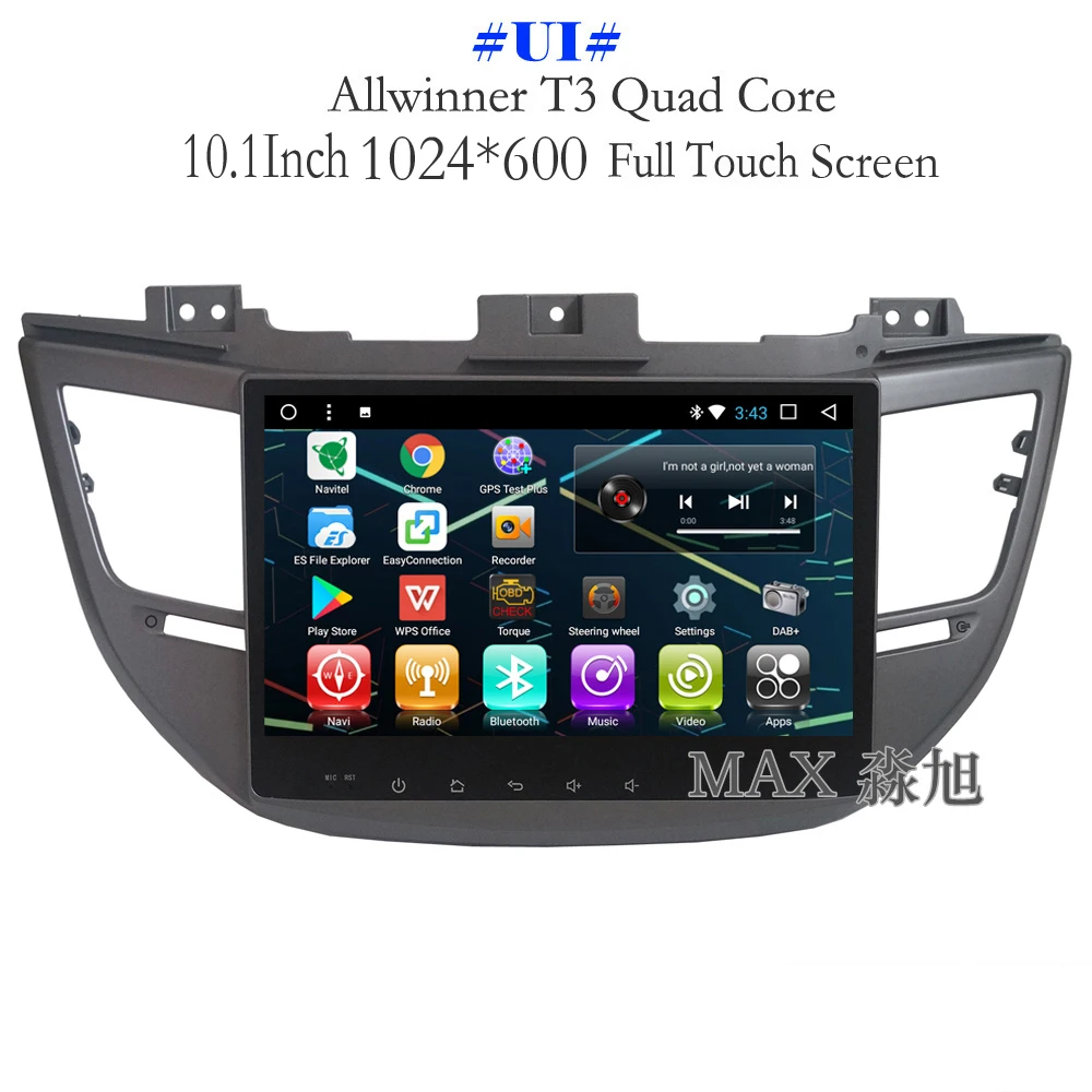 Perfect MAX Android 8.1.0 Car DVD Player For Hyundai Tucson 2015 2016 2017 GPS Navigation System Radio WiFi Steering wheel control 1
