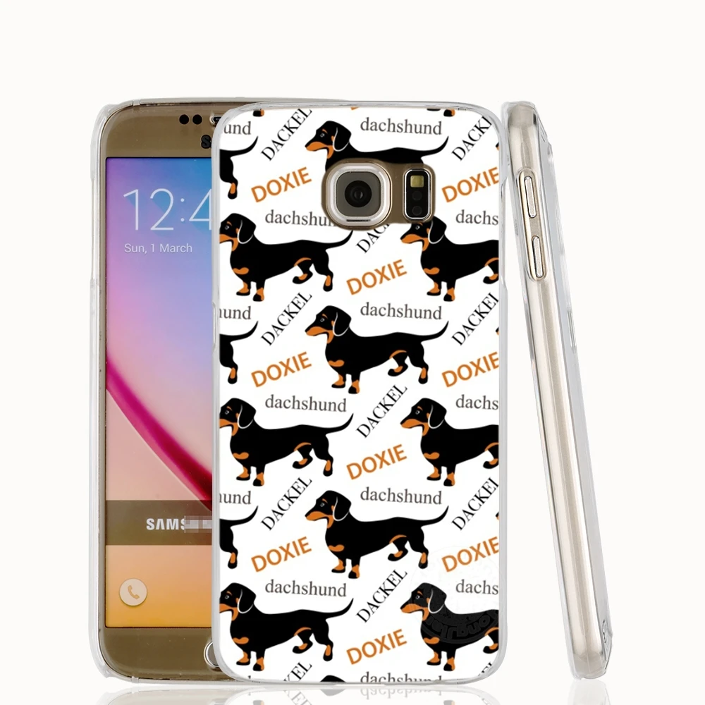 HAMEINUO Такса doxie Цветок Собака Щенок сотовый телефон чехол для Samsung Galaxy A3 A310 A5 A510 A7 A8