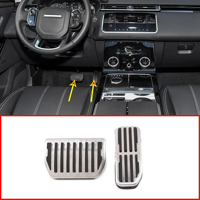 For Range Rover VELAR 2017 2018 2019 No Drill Anti-slip Fuel Brake Alloy Pads Pedals Cover Car Accessories | Автомобили и