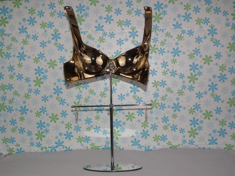 EMB-015PG  Golden plated bra show mannequinl_12