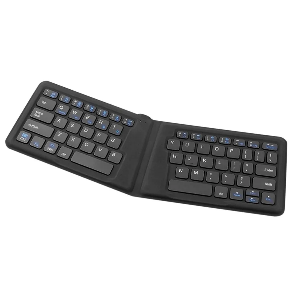 baratas HB188D Teclado Bluetooth Dobrável de Bolso Portátil Recarregável com Bateria Universal para iOS Android Windows Tablet PC
