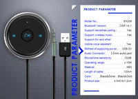FDOMAIN Авто мм 3,5 мм AUX bluetooth адаптер hands free автомобильный комплект аудио приемник Поддержка siri и другие мобильный голосовой помощник