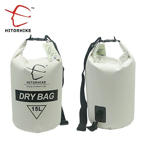 HITORHIKE 15L/25L Водонепроницаемый сухой мешок Открытый Плавательный Кемпинг Рафтинг сумка для хранения с регулируемыми ремнями 5 цветов - Цвет: 15L white