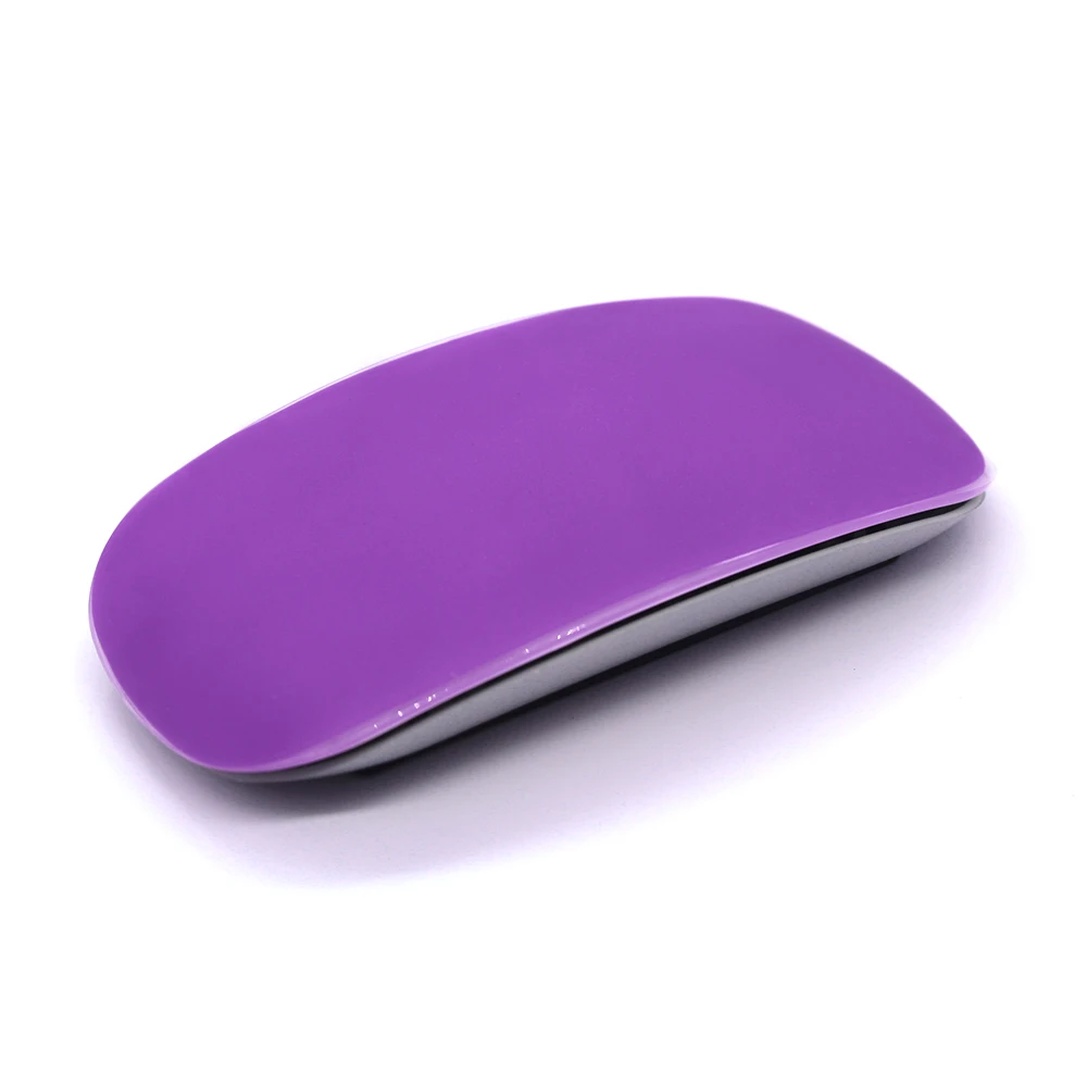 Тонкий конфетных цветов силиконовый мягкий защитный чехол для MAC Apple Magic mouse для Macbook Magic mouse 1 2 - Цвет: Purple