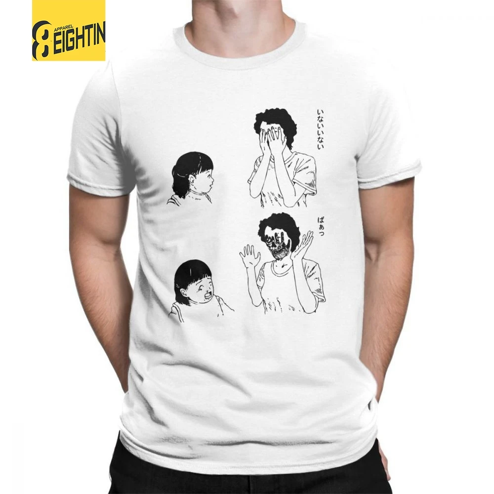 

Man's T Shirts Horror Halloween HoJunji Ito Shintaro Fun Short Sleeved Tee Shirt Round Neck clothing Cotton New Arrival T-Shirt
