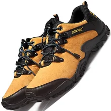 Мужская спортивная походная обувь из натуральной кожи, дышащая Нескользящая походная обувь для путешествий, мужские походные кроссовки, обувь для кемпинга, zapatillas