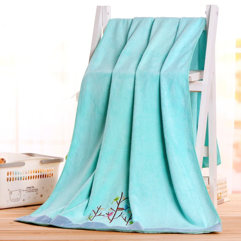 ZHUO MO 3pcs Quick-Drying Cartoon trees 3 colors Microfiber Towel Set Bath Towel Face Beach Towel Adult toallas for Bathroom
