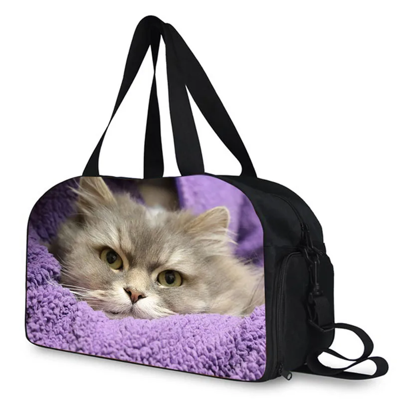 Anyfocus сумки бренда Для мужчин wo Для мужчин сумки, Pet Cat печати сумка для багажа высокого качества сумка Мода Прохладный дорожная сумка