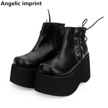 

Angelic imprint woman mori girl lolita cosplay punk shoes lady high trifle heel pumps wedges women princess dress party shoes 47