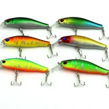 HENGJIA 85 мм Minow приманка pesca жесткая приманка рыболовные приманки isca искусственные 3d рыболовные снасти 8,5 см 8,9 г 6# крючок два крючка 60 шт