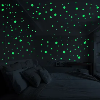 

3DStars Glow In The Dark Luminous Fluorescent Wall Stickers Room Decors For Kids Baby Room Bedroom Ceiling Home Decor #BZ