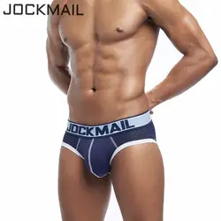 JOCKMAIL сетки дышащий с низкой талией Sexy Для мужчин нижнее белье трусы Гей пениса сумка Wonderjock Для мужчин s БИКИНИ Краткое Нижнее белье пижамы