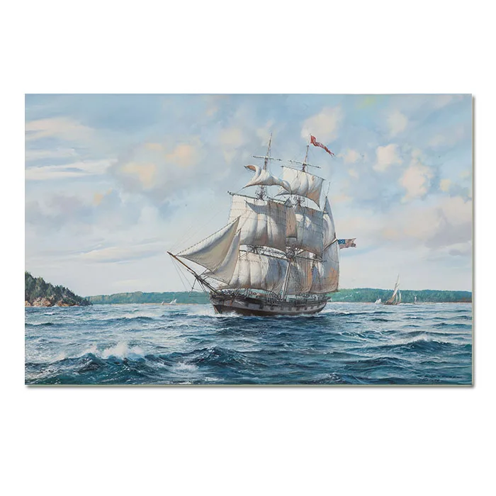 

canvas painting for living room kids room 40x60 with frame 1pic seaboard on the sea Art Pictures
