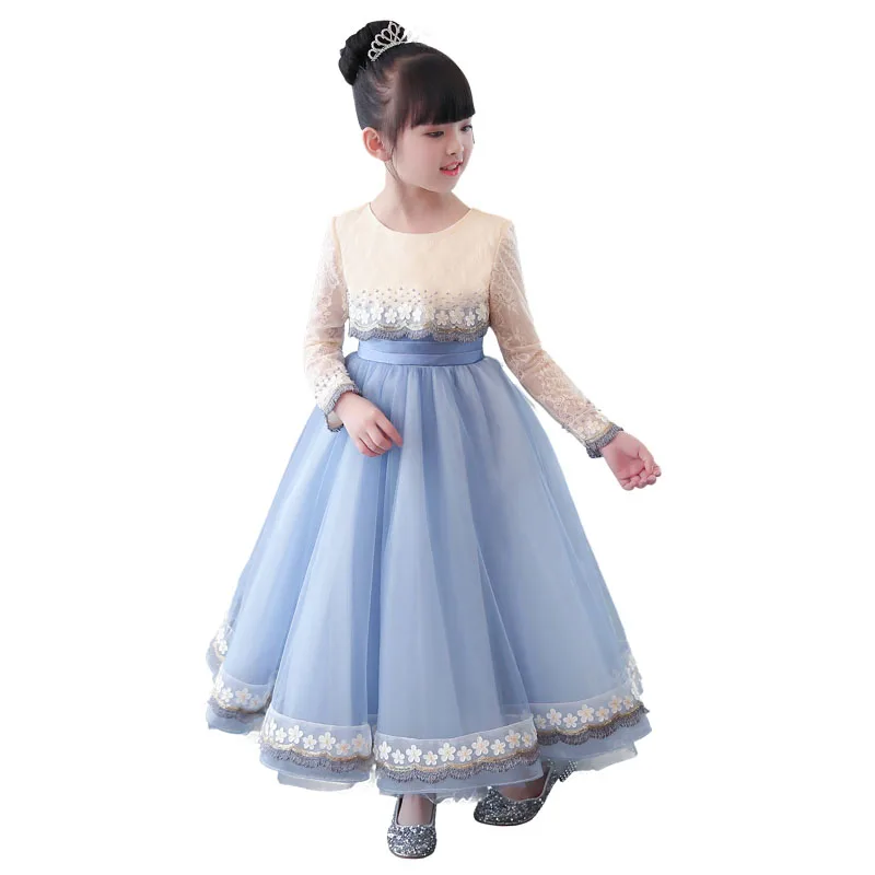 Kids Children Evening Birthday Party Wedding Formal Dress Girl Flower Princess Lace Long Dress Girls Pageant Ball Gown Dress E99 Kids Children Evening Birthday Party Wedding Formal Dress Girl Flower Princess Lace Long Dress Girls Pageant Ball Gown Dress E99