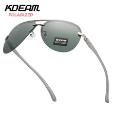 KDEAM, мужские винтажные алюминиевые HD поляризованные солнцезащитные очки, Классические брендовые солнцезащитные очки с покрытием, линзы, очки для вождения для мужчин/женщин