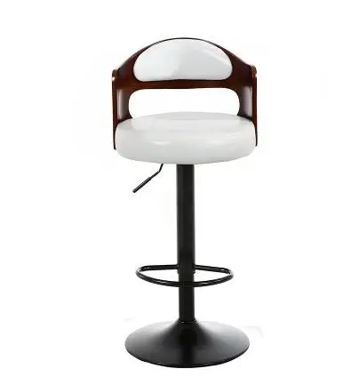 Bar chair solid wood Retro-back lift-rotating stool Front desk cashier Bar chair 012
