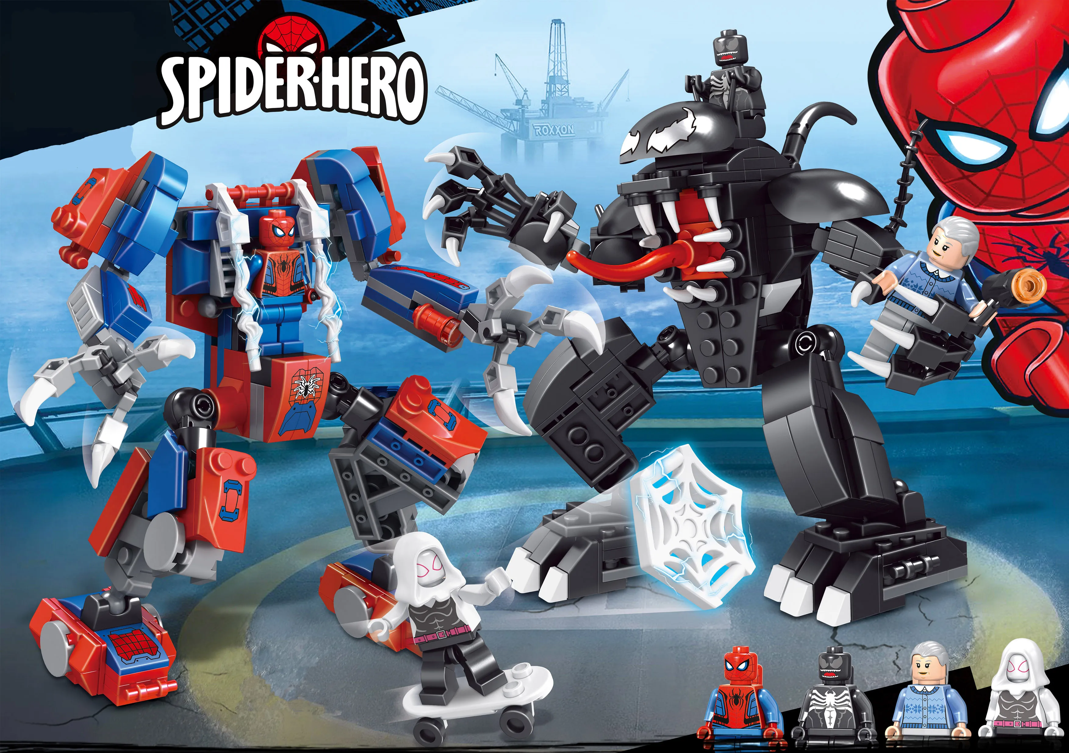 

2019 Marvel Avengers Endgame Super Heroes Set Spiderman Mech Venom Mecha Building Blocks Kids Toys Compatible With Lego 76115