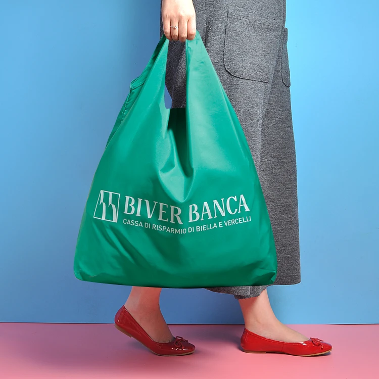 

Custom Reusable Bags Polyester Large Capacity Grocery Totes Promotional Shopping Bags