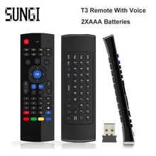 MX3 USB Wireless Keyboard 3 in 1 Air Fly Mouse QWERTY GYRO Sensing Remote IR Learning With Voice Microphone For Android TV Box