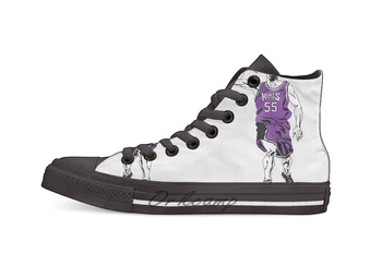 

Jason Williams White Chocolate Basketball Novelty Design Casual Canvas Shoes Custom shoes Drop Shipping