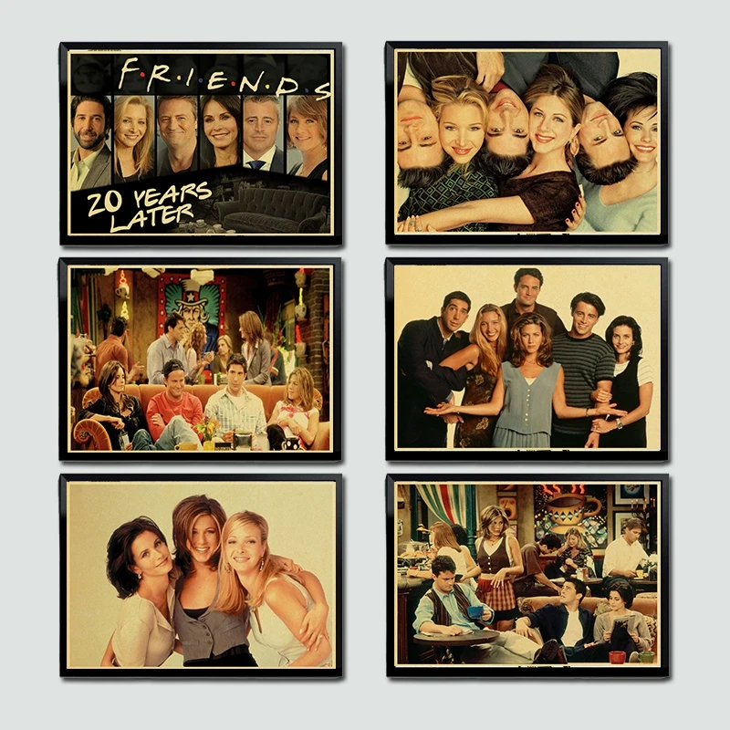 

TV Series Friends Posters Kraft paper Retro Poster Home Decor Wall Sticker Modern Paintings Decorative Wall Poster
