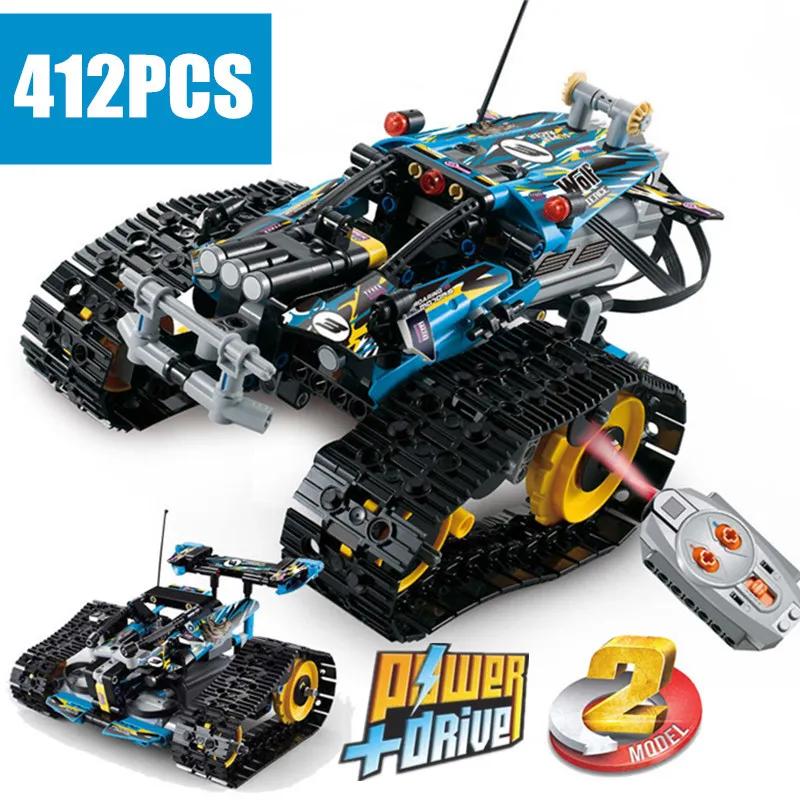 

New MOC RC TRACKED RACER car Electric Motor Power Function fit technic city Building Block brick Model kid gift