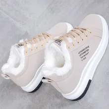 Г. Зимние ботинки женские ботинки на платформе супер теплая Повседневная обувь удобные женские ботильоны для женщин, кроссовки хлопковые зимние ботинки