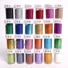 Высокое качество, 24 цвета, цветной порошок для вышивки крестиком, блестящий порошок для вышивки крестиком, специальные золотые блестки