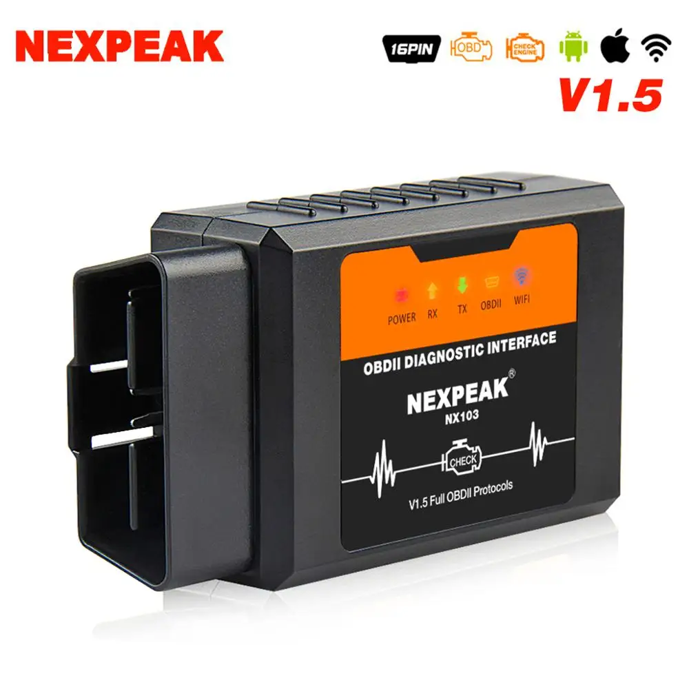 

ELM327 OBD2 WIFI V1.5 Car Diagnostic in Russian ELM 327 OBD II Scanner ELM327 Chip PIC18F25K80 for Android/IOS/Windows Icar2