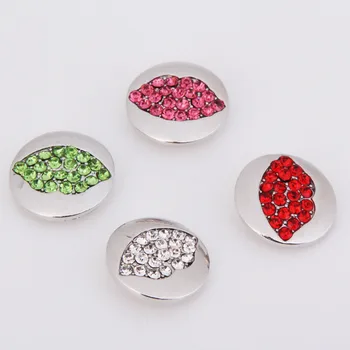 

Hot sale 20pcs/lot High quality diy sexy lip rhinestone 18mm Snap Button Charm Styles Button Diy Snaps Jewelry