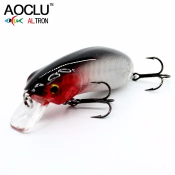 

AOCLU NEW lures wobbler 5.5cm 10g Hard Bait Minnow Crank fishing lure saltwater Bass Fresh VMC hooks 6 colors LURE tackle