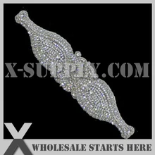 20 шт./партия) Свадебная металлическая аппликация из горного хрусталя бисерная нашивка для свадебное платье под заказ украшение, X1-RAT2213