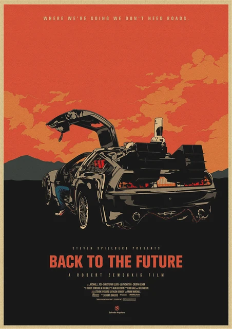 Classic Sci-fi Movie Back to The Future Retro Kraft Poster Wall Sticker Home Bar Art Posters Decor 19